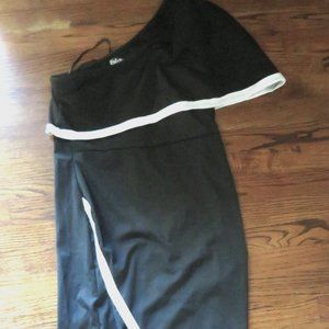 Chicme black and white off shoulder  dress